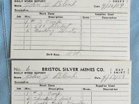 Day Shift Work reports Bristol Silver 1959  1959 say shift work reports from Bristol Silver.